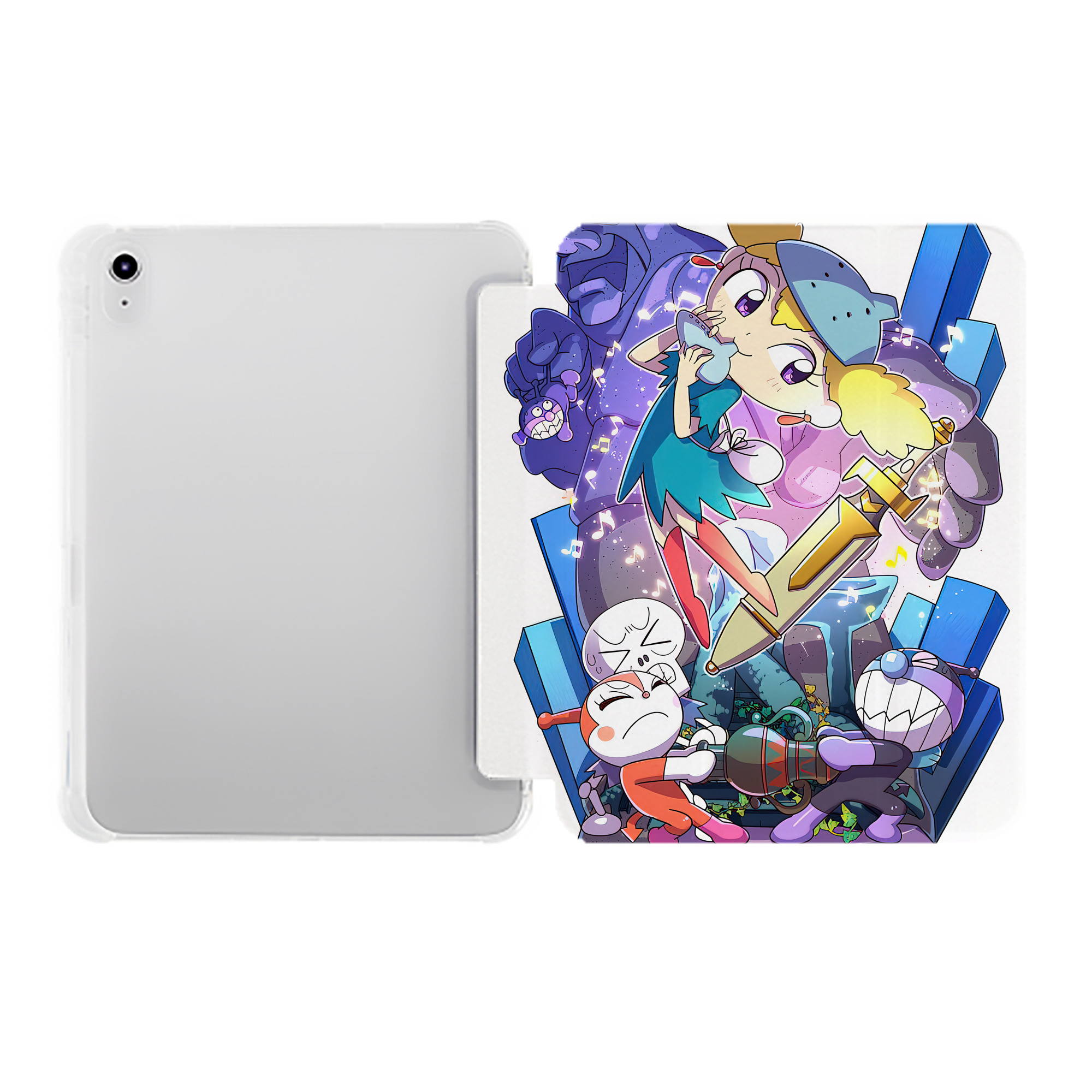 （画像用） アンパンマン Anpanman IPad ケース ペン収納付き 三つ折りスタンド PUレザー×シリコン 対応機種9.5/10.5/10.9インチ